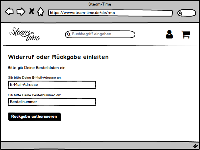 1. Schritt: Rückgabe einleiten