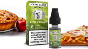 Jokers Cloud Intense Apple Crumble Liquid mit dem Geschmack von Omas frisch gebackenem Apfelkuchen