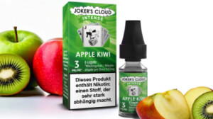 Jokers Cloud Intense Apple Kiwi Liquid mit dem fruchtigen Geschmack von Apfel und Kiwi