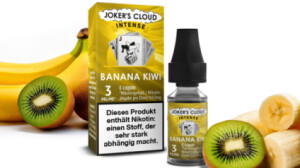 Jokers Cloud Intense Banana Kiwi Liquid mit dem cremig-fruchtigen Geschmack von Banane und Kiwi