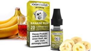 Jokers Cloud Intense Banane Rum Liquid mit dem karibischen Geschmack von Banane und Rum