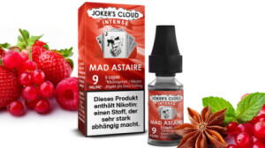 Jokers Cloud Intense Mad Astaire Liquid mit dem Geschmack von roten Früchten mit würzigen und frischen Noten