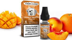 Jokers Cloud Intense Orange Mango Peach Liquid mit dem Geschmack von Orange, Mango und Pfirsich