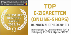 Kunden-Award 2023/2024 Top E-Zigaretten Online-Shops